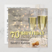 70歳の誕生日パーティー-パーソナライズされた招待状 招待状 (正面/裏面)
