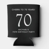 70歳の誕生日パーティー ブラック 缶クーラー (裏面)