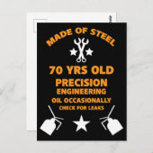 70歳の誕生日パーティー ポストカード (正面/裏面)