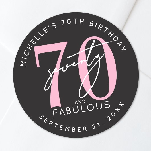 70歳の誕生日パーティー ラウンドシール