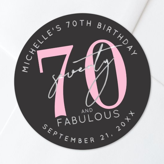 70歳の誕生日パーティー ラウンドシール