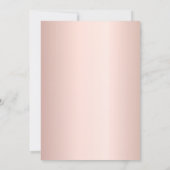 70歳の誕生日パーティー ローズゴールドのドリップス 招待状 (裏面)