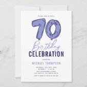 70歳の誕生日パーティー 招待状 (正面)