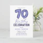 70歳の誕生日パーティー 招待状 (スタンド正面)
