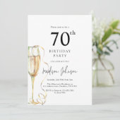 70歳の誕生日パーティー 招待状 (スタンド正面)
