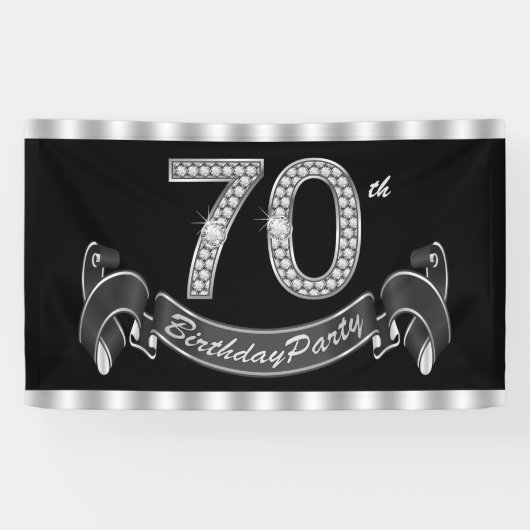 70歳の誕生日パーティー 横断幕 (横)