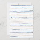 70歳の誕生日パーティー 海岸の青い花の数字70 招待状 (裏面)