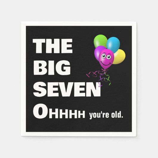 70歳の誕生日パーティー　老化ユーモア スタンダードカクテルナプキン (正面)