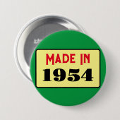70歳の誕生日パーティー 1954年 70 ピンズ 缶バッジ (正面&裏面)
