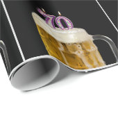 70歳の誕生日ビールマグカップろうそく付き ラッピングペーパー (ロールコーナー)