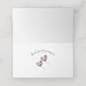 70歳の誕生日ピンクのハートバルーン座席表 プレイスカード (内部開封)