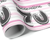 70歳の誕生日ピンクカスタマイズク名包み紙 ラッピングペーパー (ロールコーナー)