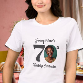 70歳の誕生日フォトゲストTシャツ トライブレンドＴシャツ