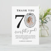 70歳の誕生日フォトサンクスカード サンキューカード (スタンド正面)