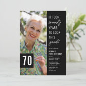 70歳の誕生日フォトパーティー招待状 招待状 (スタンド正面)