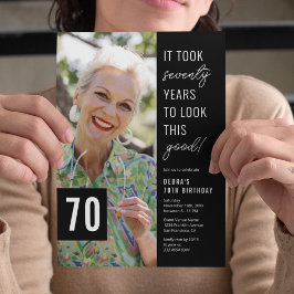 70歳の誕生日フォトパーティー招待状 招待状
