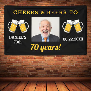 70歳の誕生日フォト記念品 横断幕