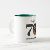 70歳の誕生日フォト ツートーンマグカップ (正面左)