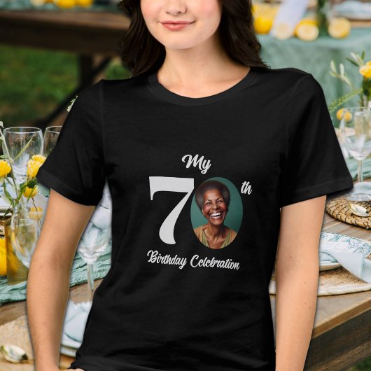 70歳の誕生日フォト トライブレンドＴシャツ