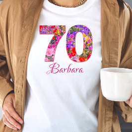 70歳の誕生日フローラゲストの名誉tシャツ tシャツ