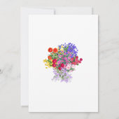 70歳の誕生日フローラモダン日付カードを保存 セーブザデート (裏面)