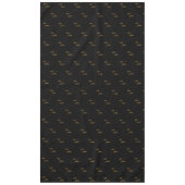 70歳の誕生日ブラック金ゴールドこんにちは70タイポグラフィ テーブルクロス (正面)