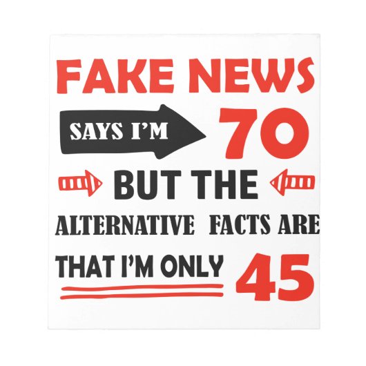 70歳の誕生日プレゼント ノートパッド (正面)