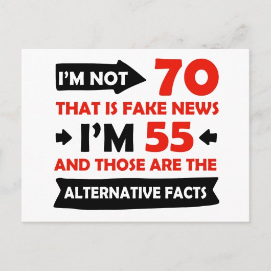 70歳の誕生日プレゼント ポストカード (正面)