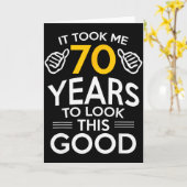 70歳の誕生日プレゼント 私は70年かかりました カード (黄色い花)