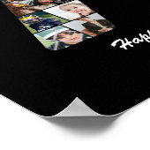 70歳の誕生日プレゼント　70の写真コラージュ ポスター (角)