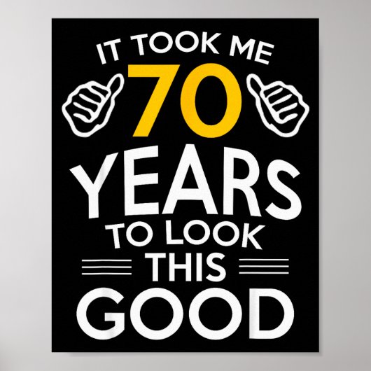 70歳の誕生日プレゼント 70歳になりました ポスター (正面)