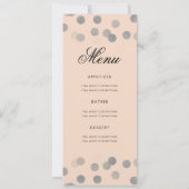 70歳の誕生日プログラム シルバー・コンフェッティ メニュー ブラッシュ 招待状 (裏面)