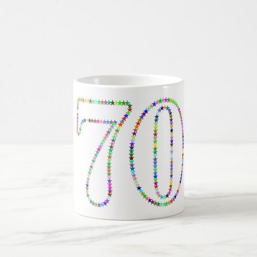 70歳の誕生日マグカップ コーヒーマグカップ (中央)