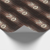 70歳の誕生日マーキーがレンガで点灯 ラッピングペーパー (角)