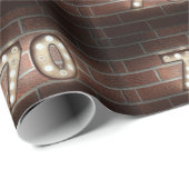 70歳の誕生日マーキーがレンガで点灯 ラッピングペーパー (ロールコーナー)