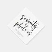 70歳の誕生日ミニマルパーティー スタンダードカクテルナプキン (角)
