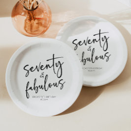70歳の誕生日ミニマルパーティー ペーパープレート