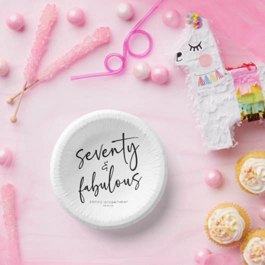 70歳の誕生日ミニマルパーティー ペーパーボウル (パーティー)