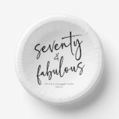 70歳の誕生日ミニマルパーティー ペーパーボウル (正面)