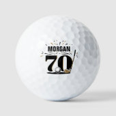 70歳の誕生日モノグラム ゴルフボール (正面)