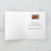 70歳の誕生日ユーモア 坂を転がり落ちる 嫌悪感を抱いた猫 カード (内部)