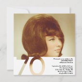 70歳の誕生日写真招待状 - 5.25 x 5.25 招待状 (正面)