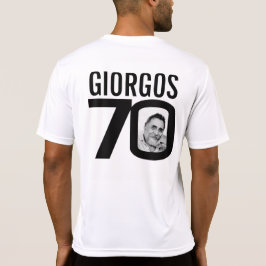 70歳の誕生日名前をカスタムすると写真テンプレートモノ Tシャツ