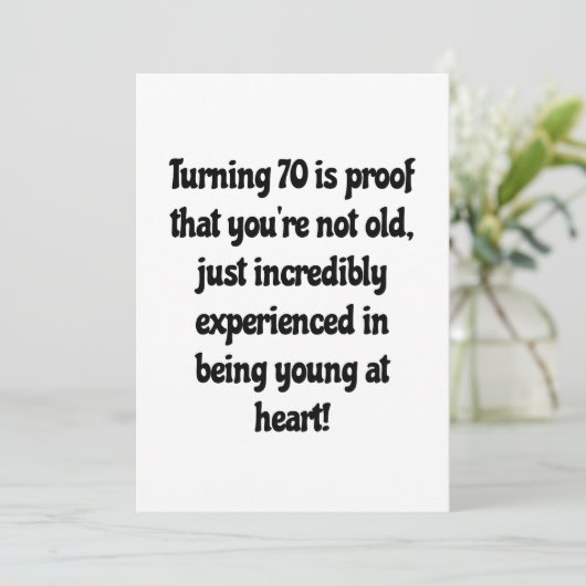 70歳の誕生日名言 招待状 (スタンド正面)