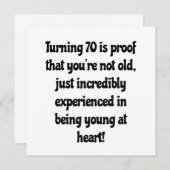 70歳の誕生日引用文 サンキューカード (正面/裏面)