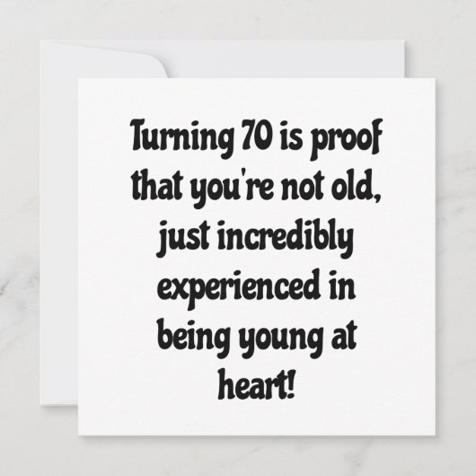 70歳の誕生日引用文 サンキューカード (正面)