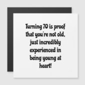 70歳の誕生日引用文 マグネット招待状 (正面/裏面)