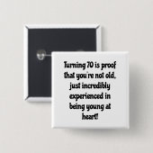 70歳の誕生日引用文 缶バッジ (正面&裏面)