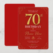 70歳の誕生日招待状 招待状 (正面/裏面)