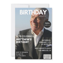 70歳の誕生日招待状 男性 雑誌の表紙